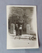 WWII Shanghai China 1945 Photo 2 Sailors one wounded in front of House picture