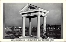 Camp Edwards Massachusetts MA Landmark Leading to Athena 1940s WWII Era Postcard picture