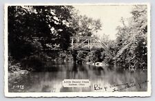 c1940s Little Beaver Creek Truss Bridge Swimming Hole Lisbon Ohio OH Postcard picture