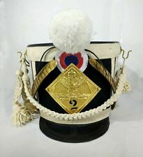 French Napoleonic Black with White Shako Helmet and White POM-2 picture