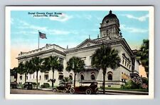 Jacksonville FL-Florida, Duval County Court House, Vintage c1931 Postcard picture