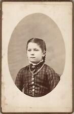 Antique Cabinet Card Photo Pretty Young Girl Portrait 1800s picture