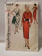 Simplicity 1958 Size 14 Bust 34 Inches Uncut 1958 picture