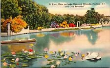 PPC Postcard FL Orlando Florida A Quiet Cove On Lake Concord The City Beautiful picture