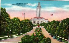 Vintage Postcard- UNIVERSITY AVENUE, UNIVERSITY OF TEXAS TOWER, AUSTIN, TX. picture