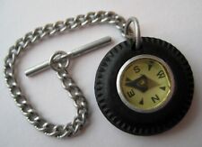 VINTAGE Miniature TIRE~COMPASS~FOB Gumball Charm Toy Prize picture