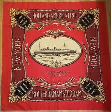Vintage Holland American S.S. Nieuw Amsterdam Cruise Ship Scarf picture