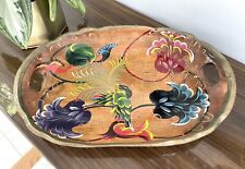 Vintage Hand Painted Wooden Platter  picture