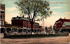 Postcard Monument Square in Leominster, Massachusetts picture