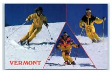 Postcard Alpine Skiing, Vermont B72.2 picture