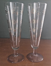 Vintage Glama Glass Pilsner Glass Pair Dorothy Thorpe picture