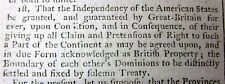 1782 newspaper w details of an early plan to END the AMERICAN REVOLUTIONARY WAR picture