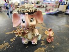 Vintage Fairyland Momma Elephant With Chained baby Hand Painted Japan No Chain picture