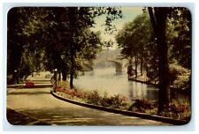 Rideau Canal And Dominion Driveway Car Ottawa Ontario Canada Vintage Postcard picture