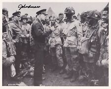 WWII 82nd AB 507th PIR, Col. John Marr, D-Day,  3SilverStars, SIGNED 8x10 PHOTO picture
