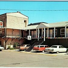 c1960s Elkader, IA Down Town Motor Inn Motel Chrome Photo PC Cars 7up Sign A152 picture