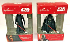 Brand New LOT OF TWO Hallmark STAR WARS Darth Vader Kylo Ren CHRISTMAS Ornaments picture
