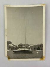 Sail Boat Water Shore Vintage B&W Photograph Snapshot 5 x 7 picture