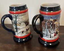 Beer Stein Mug 1990 & 1992 Budweiser Collectors Series An American Tradition picture