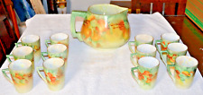 Stunning LIMOGES  France Beautiful  Hand Painted Cider Pitcher Oranges- 12 juice picture