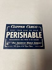Pan American Airways Airline 1930s ORIGINAL Luggage Baggage Tag Label Sticker picture