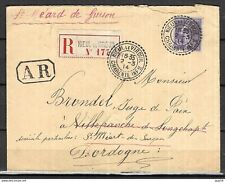 FRANCE RECOMMENDED LETTER with AR of 02 03 1914 De Nieul le Viroul for ST Méart picture