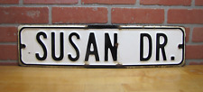 SUSAN DR Original Old Porcelain Enamel Drive Street Road Sign Transporation Ad picture