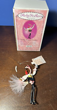 Flirty Feather Flamingo Ornament Polly Wanna Cracker with Box & Tag Needs Repair picture