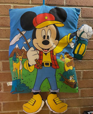 Vintage Disney Mickey Mouse Fishing Outdoors Large Appx. 24