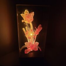 Vintage 1988 Fiber Optic Color Changing Flowers Lamp - Lights Work, No Music picture
