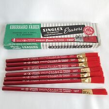 7 Vintage Eraser Stick Pencil W/ Brush Eberhard Faber Singlex -1207-with Box NOS picture
