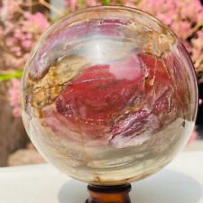 3.46lb Large Natural Petrified Wood Crystal Fossil Sphere Specimen Healing picture