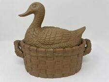 Vtg Vandor Imports Japan Duck Nesting Basket Ceramic Serving Dish Casserole MCM picture