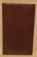 Vintage AMITY Secretary Bifold Wallet Notepad Mechanical Pencil Genuine Cowhide picture