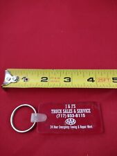Vintage J&J Truck Sales Service Keychain Key Ring Chain Fob Hangtag  *135-B picture
