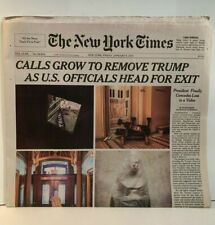 THE NEW YORK TIMES, Newspaper January 8, 2021 TRUMP FINALLY CONCEDES LOSS VIDEO picture
