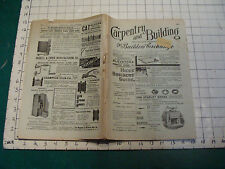 Original Carpentry & Building magazine: February 1895, back cover not attached picture
