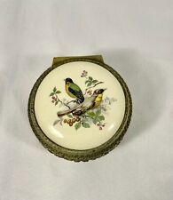 Vintage Sankyo Music Jewelry Trinket Box Porcelein Top Made in Japan 