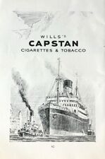 1946 Will's Capstan Cigarettes Tobacco Advert - Ship Tug Cruise picture