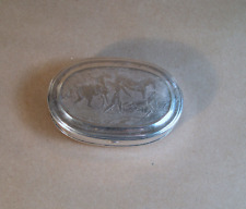 Antique Civil War Era CHARLES PARKER Silver Snuff Box Tin Patent Jan 1860 picture