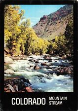 Denver CO Colorado, Rocky Mountain Stream Scenic View, Vintage Postcard picture
