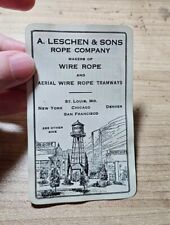 Vtg 1921 A. Leschen & Sons Rope Co Wire Rope St. Louis MO Celluloid Calendar  picture
