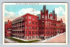 Pittsburgh PA-Pennsylvania, Mercy Hospital, Antique Vintage c1940 Postcard picture