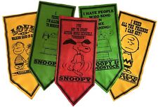 5 Vintage Peanuts 1967 68 71 Charlie Brown Snoopy Linus Sally Pennants Banners picture