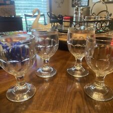 Vintage Honeycomb Pattern EAPG Goblets, Rummers Wine Glasses Set of 6 picture