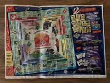 1999 McDonalds Monopoly Play to Win Promo Official Game Board Paper Mat Brochure picture