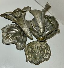Lot of Three Antique Pewter Ice Cream Molds, E & Company NY, Late 19th century picture