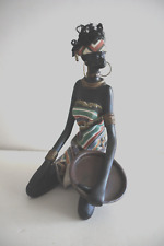 Angola Africa Black African Woman Figurine 5-1/2