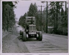LG788 1950 Original Photo SIX WHEELER ROAD PATROL Smoothing New Road Shoulder picture