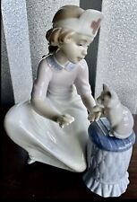 1994 Lladro Loving Care #6087 Nurse Kitten Statue Figurine Retired 2000 A+ picture